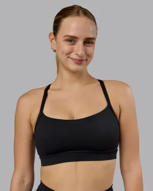 Supportive Back Different sizes seams Momentum Sports Bra D/DD/E - Black