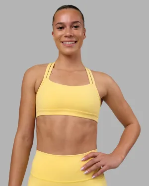 Velocity Sports Bra - Lemon Glued seams Minimalist fitness clothing