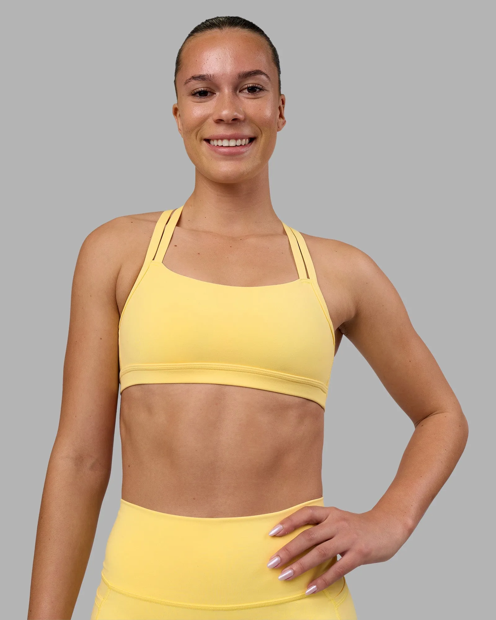 Velocity Sports Bra - Lemon Layered Reinforcement