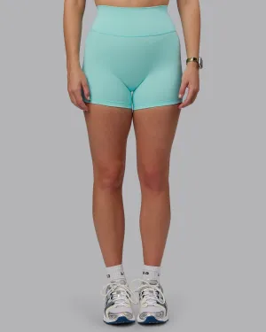 Non Irritating Tags Laser Cut Perforations Fusion Ultra High-Rise 4" Short - Island Paradise
