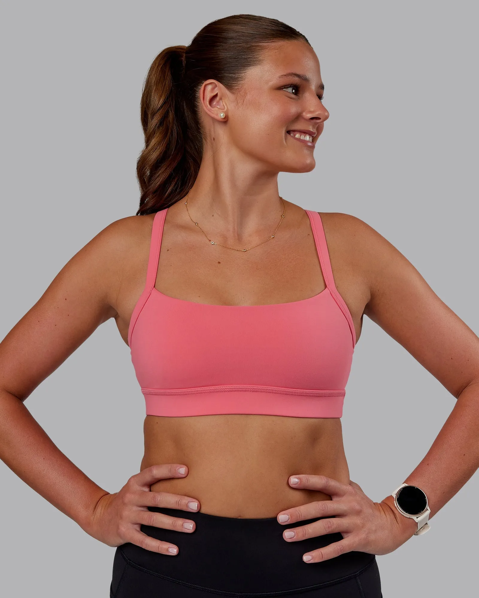 Momentum Sports Bra - Pink Lemonade monogrammed Wear under clothes