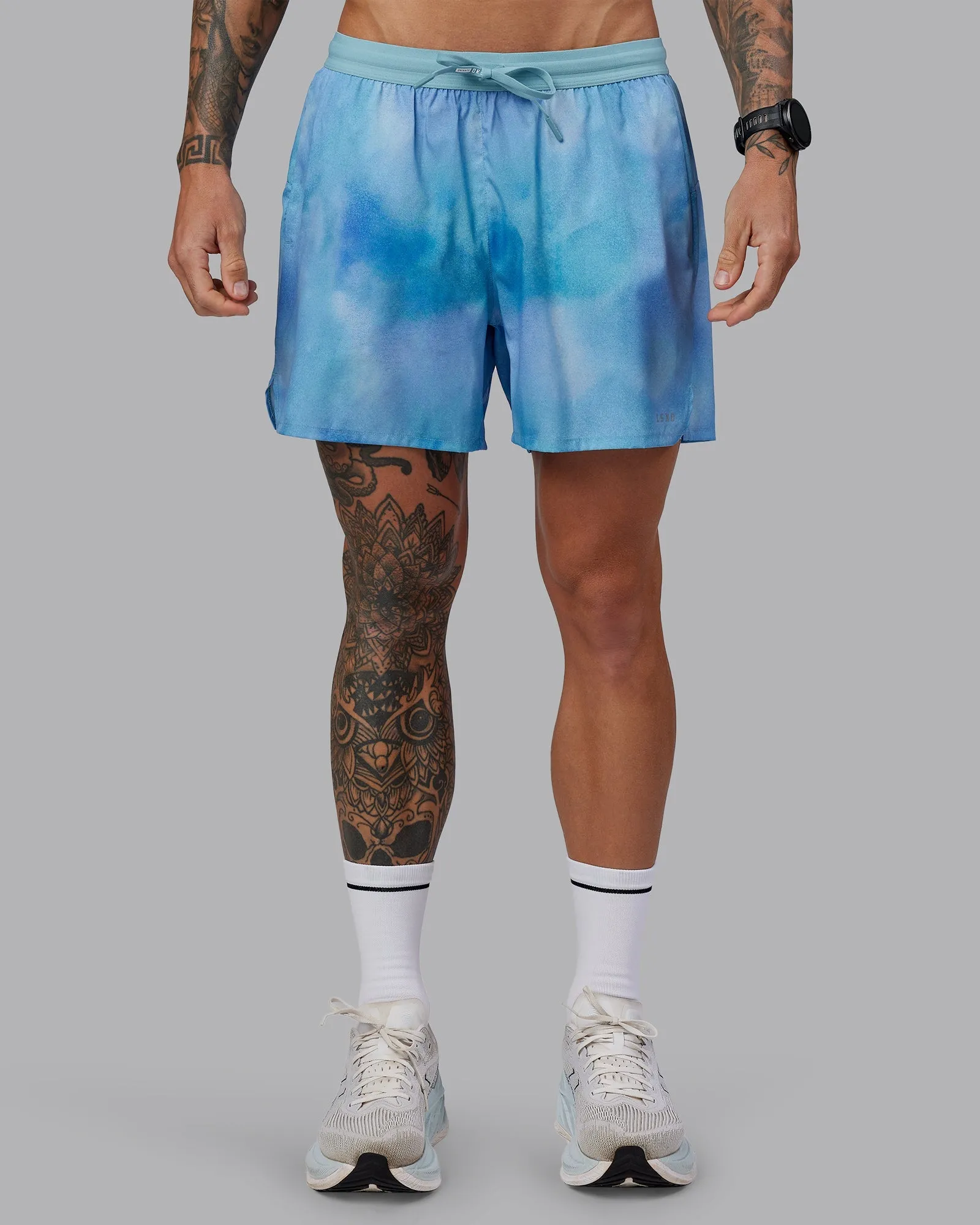 Pace 5" Lined Running Short - Storm Cloud Sweat Wicking Technology Fit Freedom