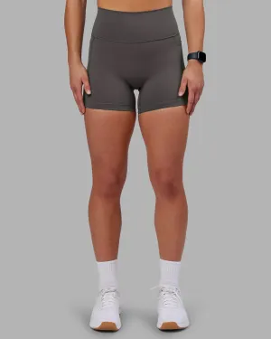 Lightweight Comfort Fusion Ultra High-Rise 4" Short Pockets - Dark Storm