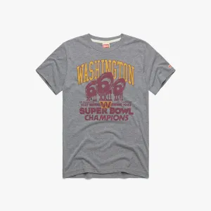 Washington 3 Time Super Bowl Champions Relax Style Trend Quick Comfort Wear