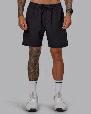 Rep 7" Performance Short - Black-White Relaxed Waist