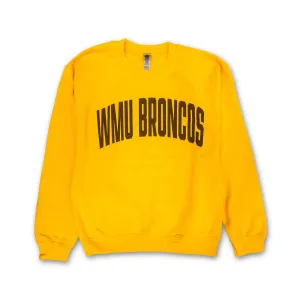 WMU Broncos Crewneck Sweatshirt Quilted Lining