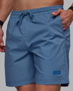 Daily 7" Short - Elemental Blue Functional Design Abrasion Defying Knee Patches