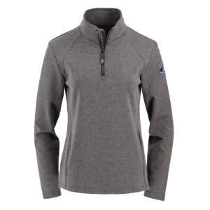 Ford Oval Womens Gray Long Sleeve Performance Quarter Zip Trendy Streetwear Comfortable clothing