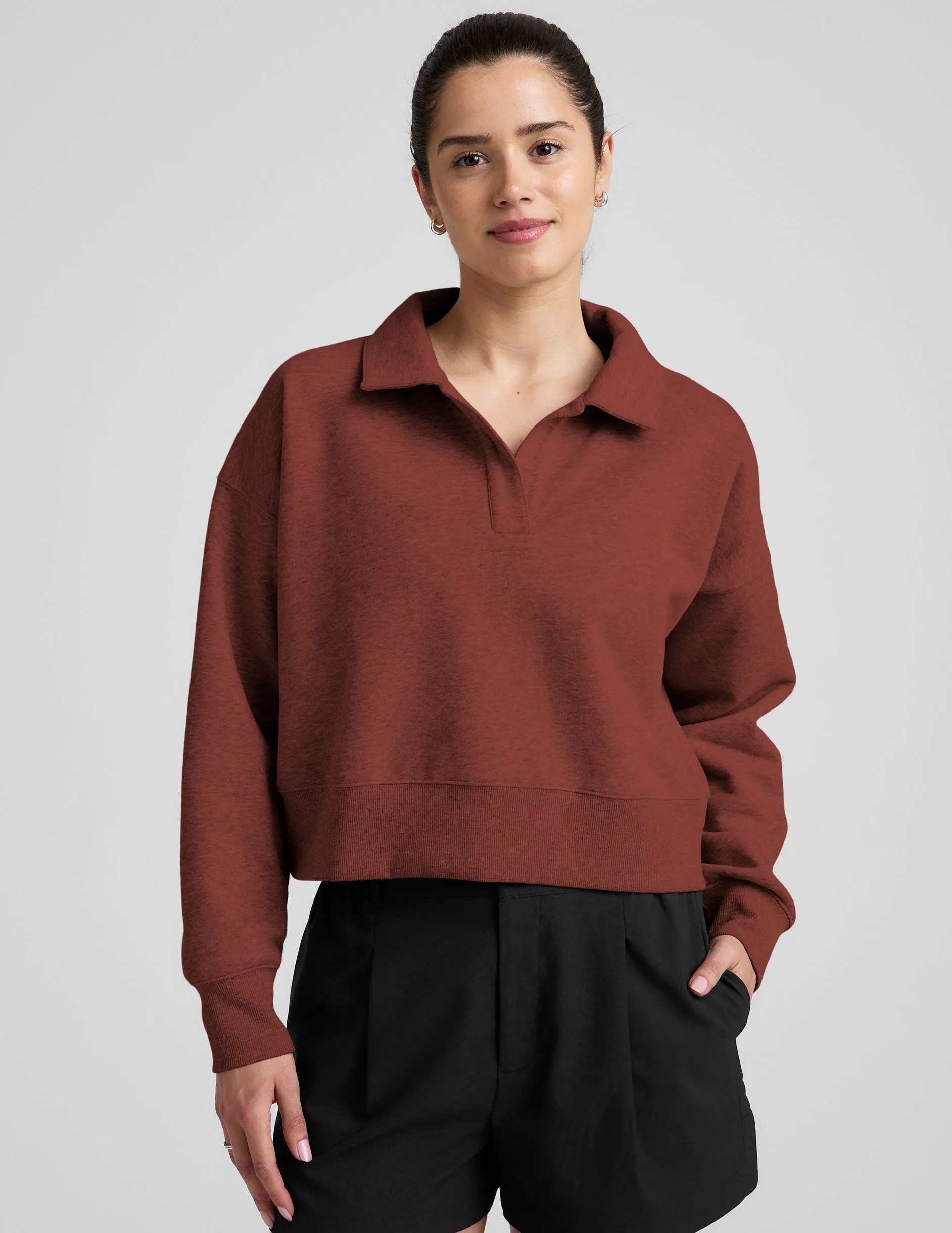 LuxeFleece Collared Sweatshirt Layered Fit