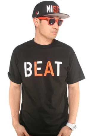 Beat LA (Men's Black/Orange Tee) Workout Gear
