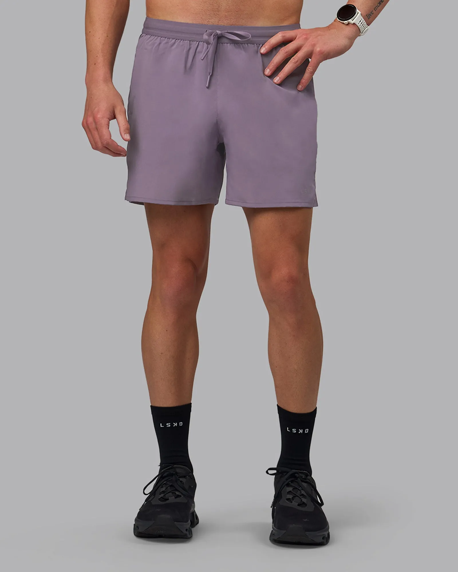 Pace 5" Lined Running Short - Purple Sage Quick Absorption beach shorts