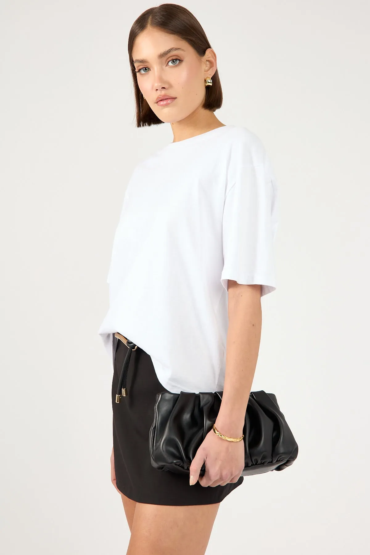 Perfect Stranger My Go To Mini Skirt Black Sheer Overlay Light Motion