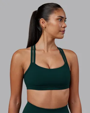 Seamless Structure Dance Velocity Sports Bra - Dark Moss