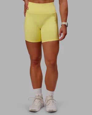 Fusion Ultra High-Rise 6" Short Pockets - Lemon Fizz Secure Pocket Zippers
