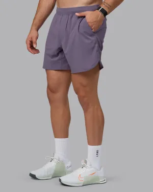 Bonded Seam Technology Non Restrictive Waistband Lift Lined 6" Short - Purple Sage