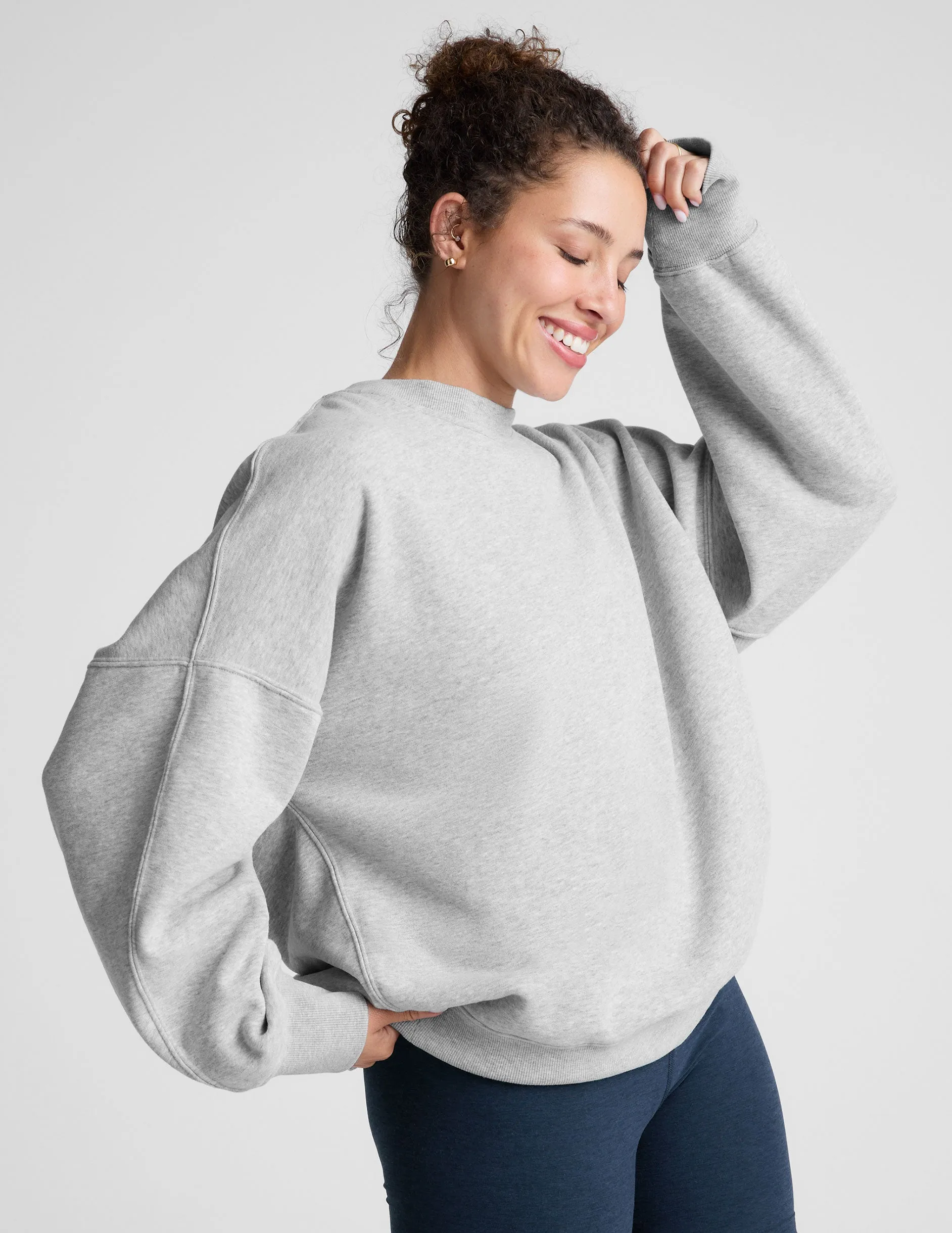 Core Minimal Warm Layering LuxeFleece Oversized Sweatshirt