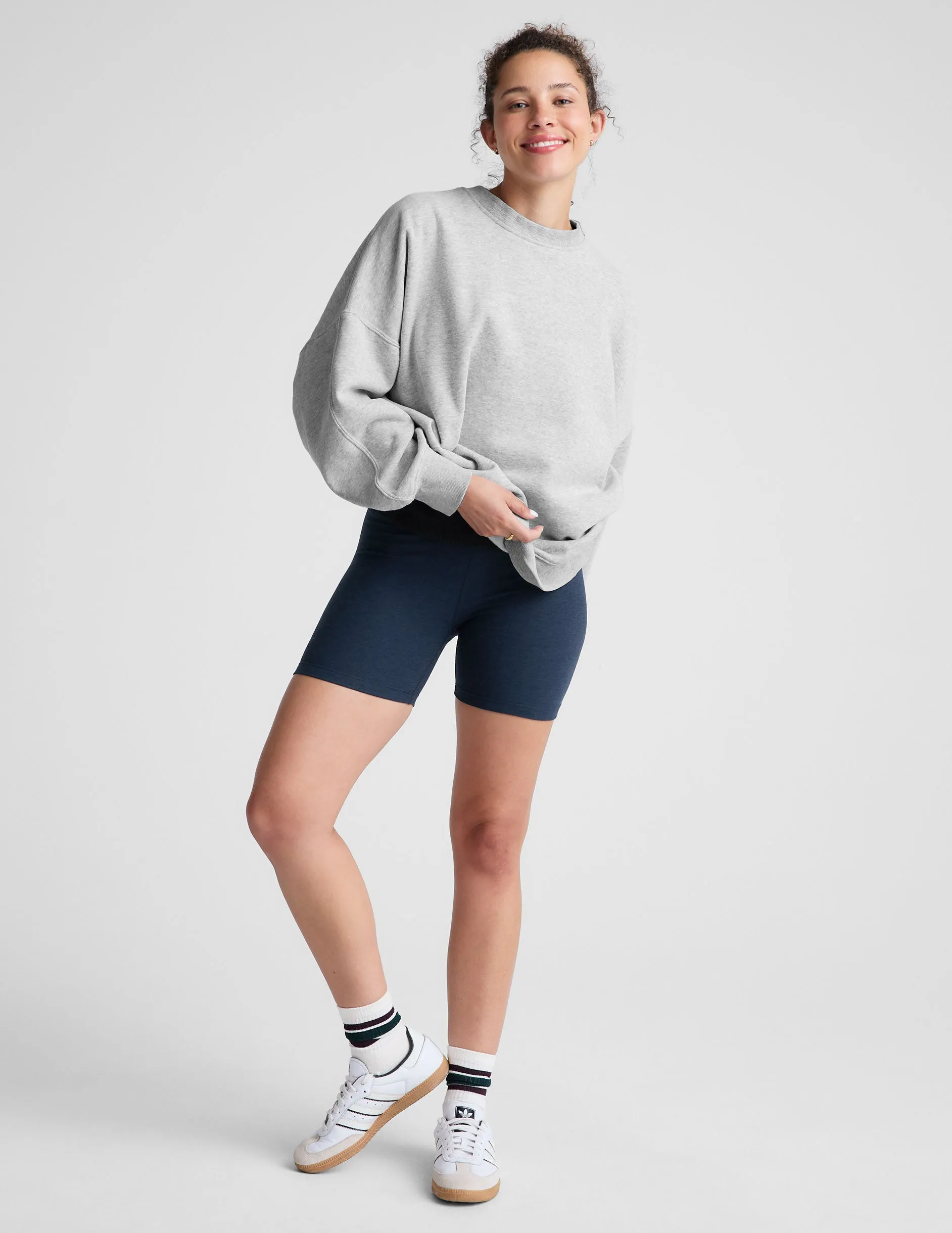 LuxeFleece Oversized Sweatshirt Floral Print