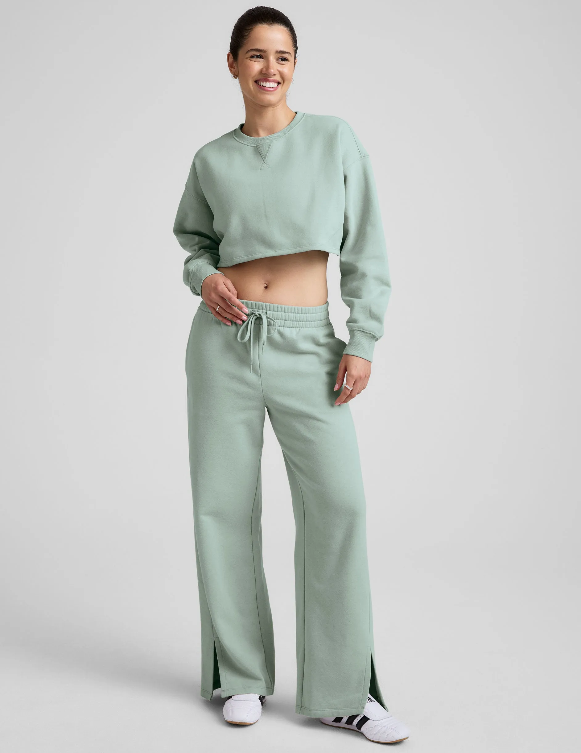 LuxeFleece Boxy Pullover Cuffed Sleeves