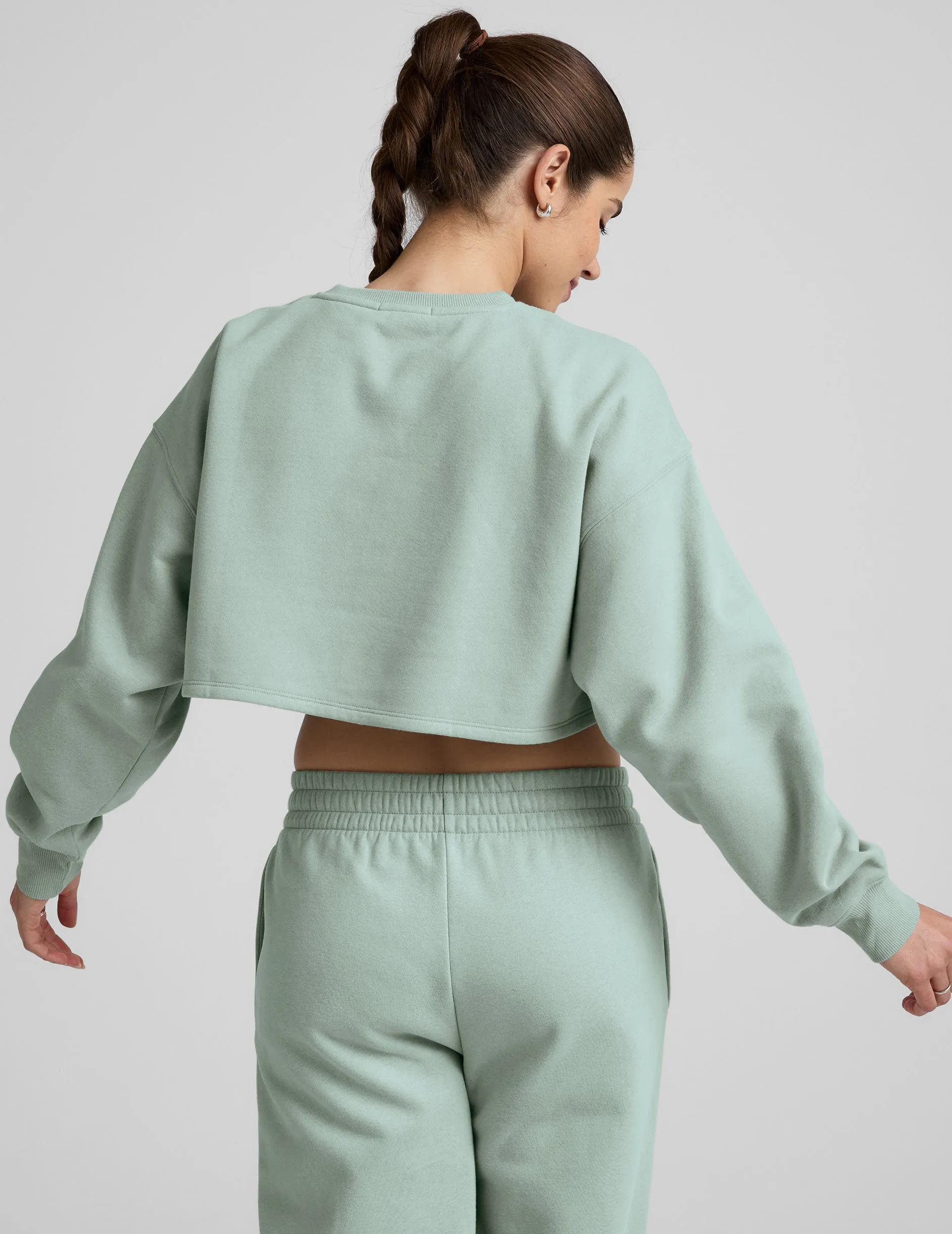Suede LuxeFleece Boxy Pullover