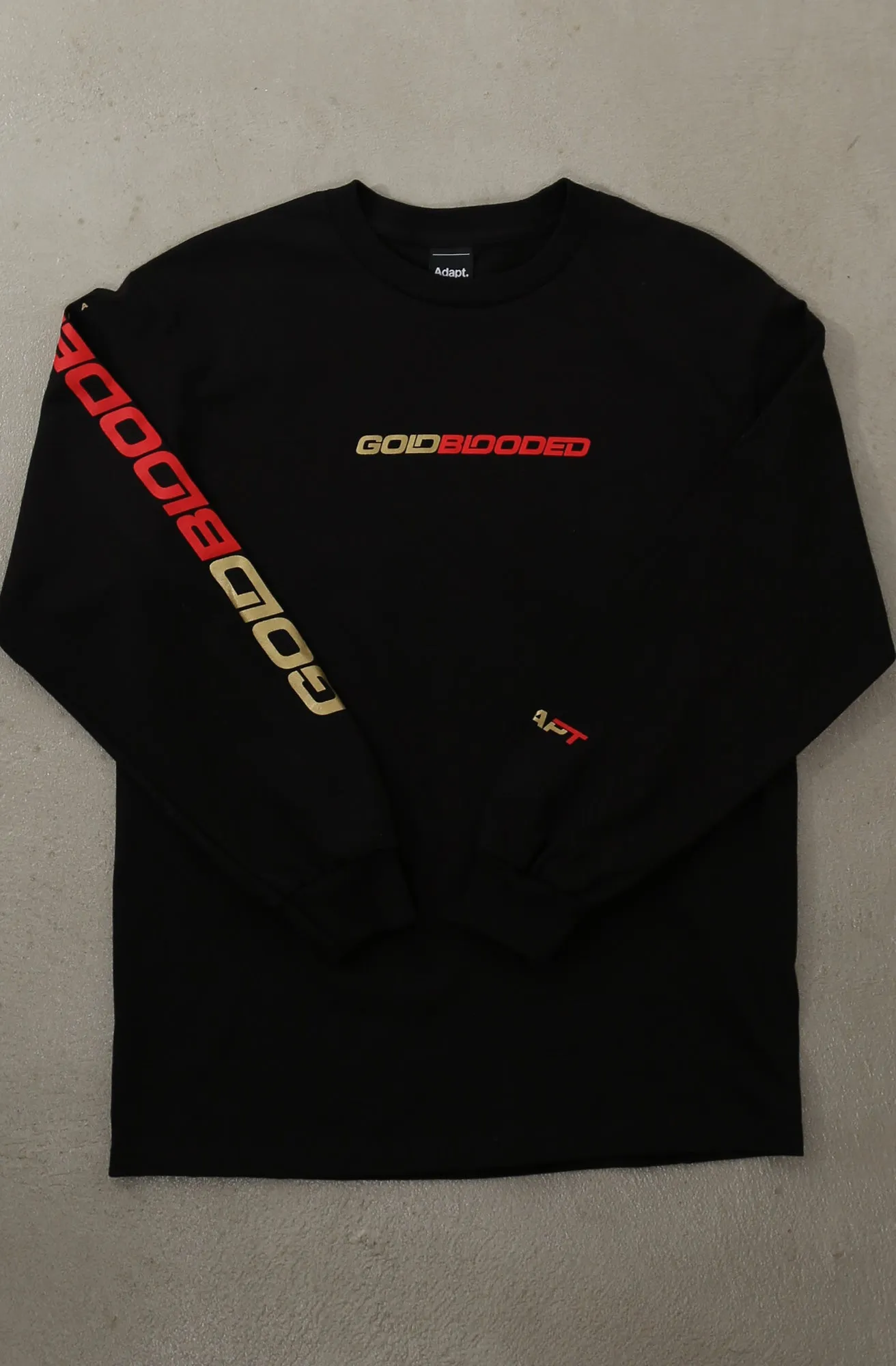 Gold Blooded RPM (Men's Black/Red Long Sleeve Tee) Casual Layering