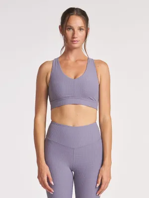 Flexible Band Grid Cross Back Bra