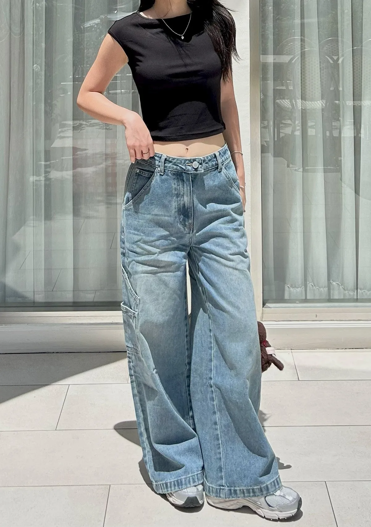 Date Night Sunny Vibes Cruz Cargo Denim Jeans