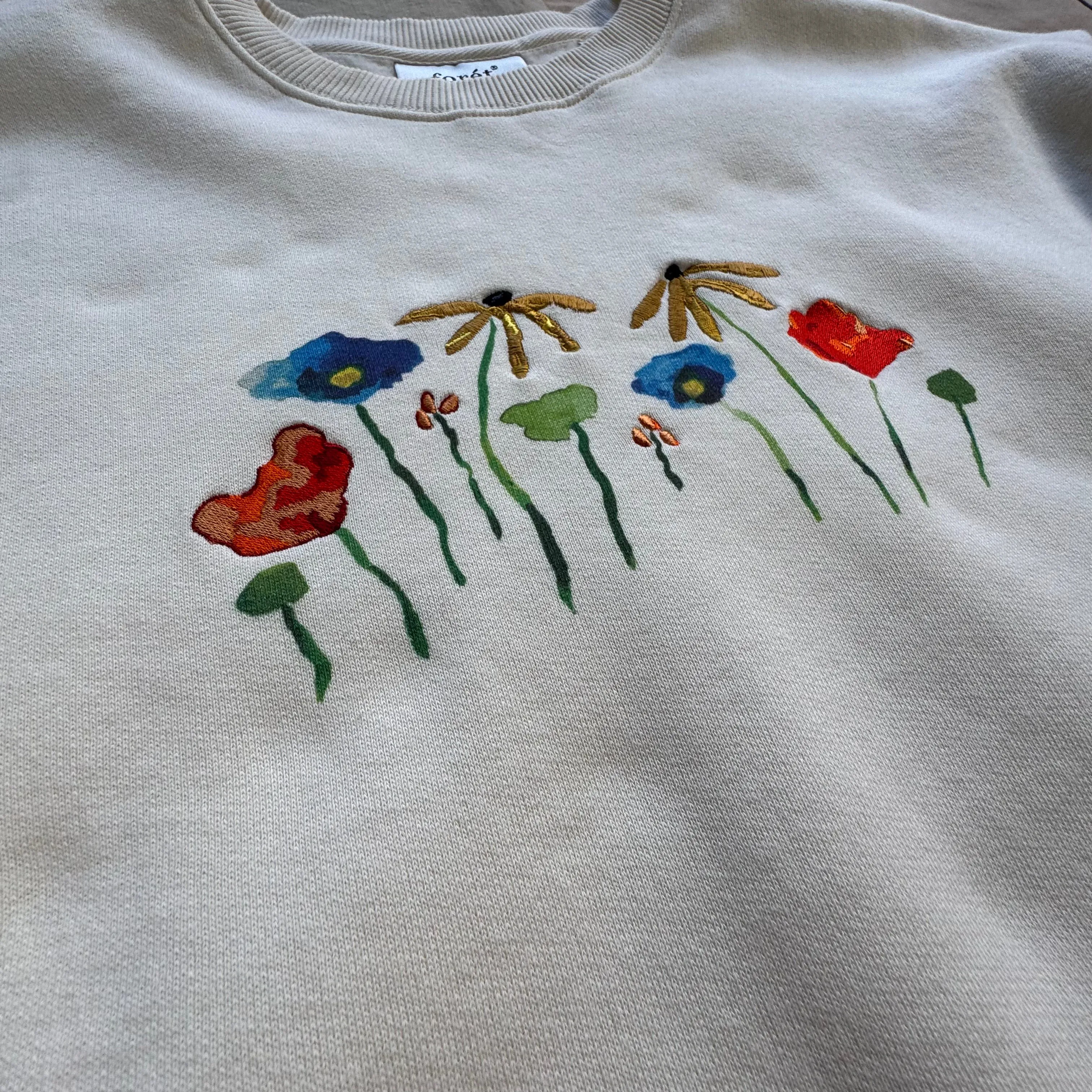 Botanic Sweatshirt, Cloud Minimal Look