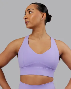 Raw edges Supportive Underwear Sculpt Sports Bra - Violet Ray