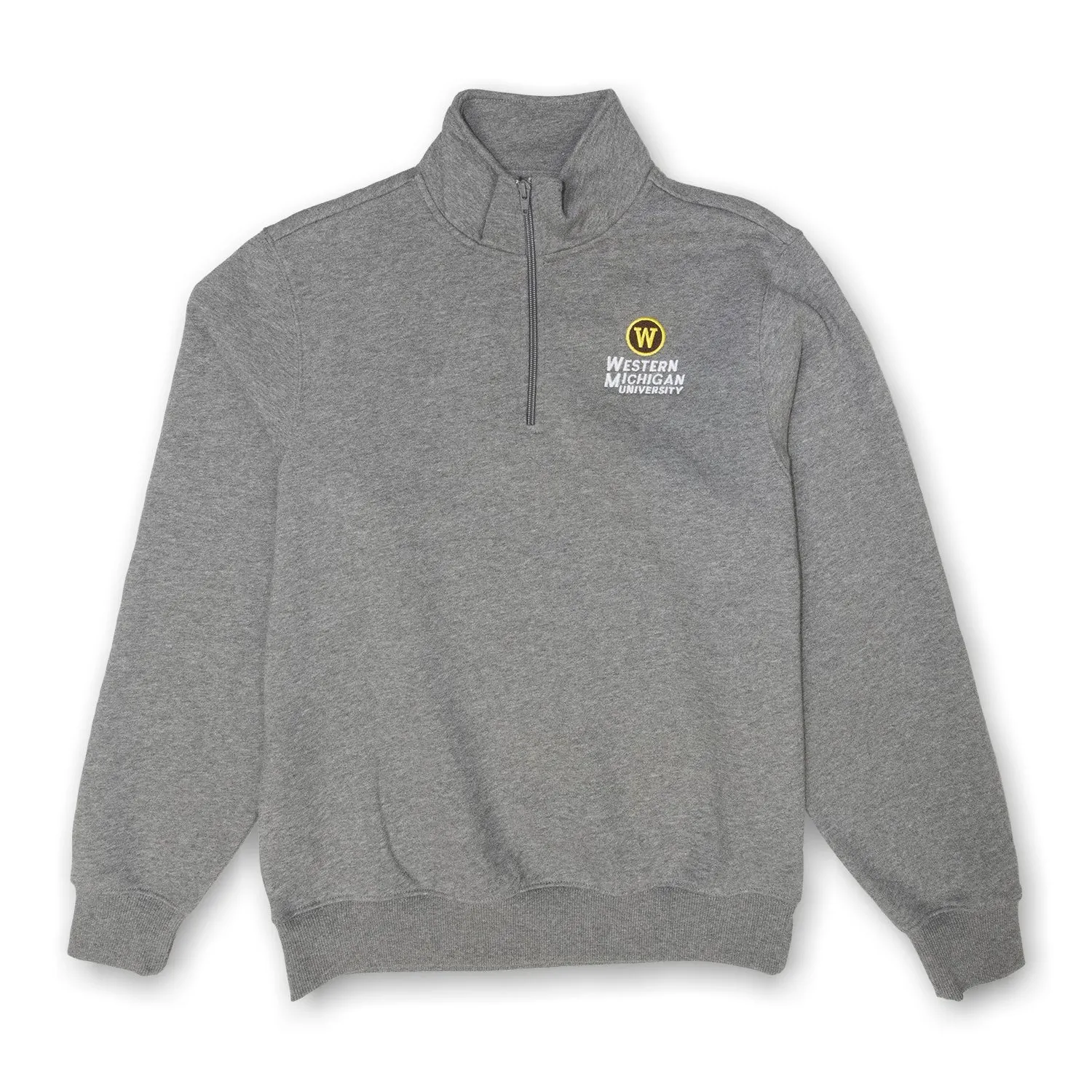 Vintage Style Urban Bold Western Michigan University 1/4 Zip Pullover Sweatshirt