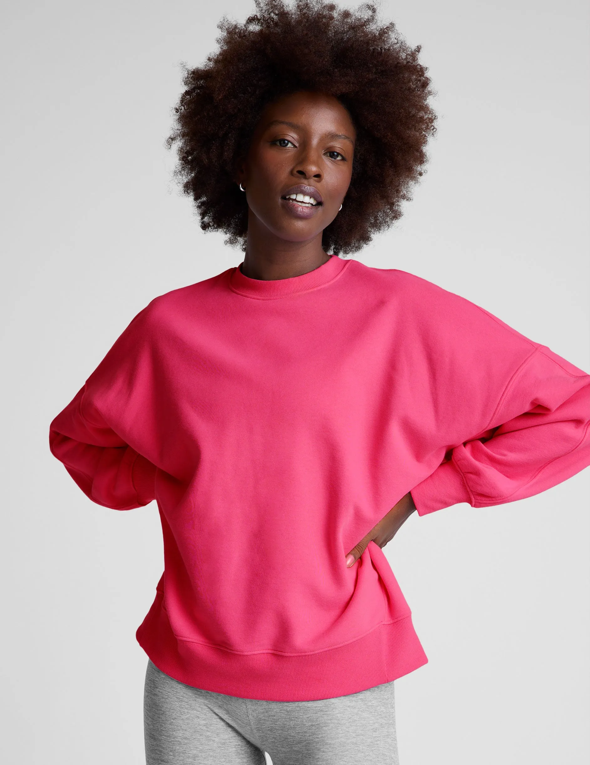 casual party fit test LuxeFleece Oversized Sweatshirt