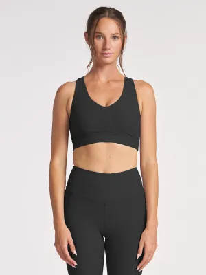 Decorative seams Grid Cross Back Bra