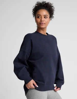 Metallic colors Relaxed Layer LuxeFleece Oversized Sweatshirt