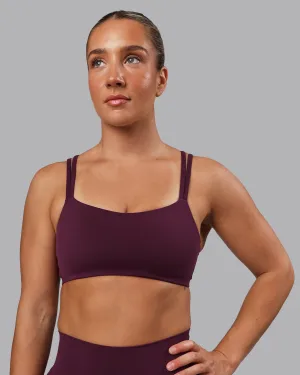 Flexible Quick Dry Technology Vantage Sports Bra - Cherry Lacquer