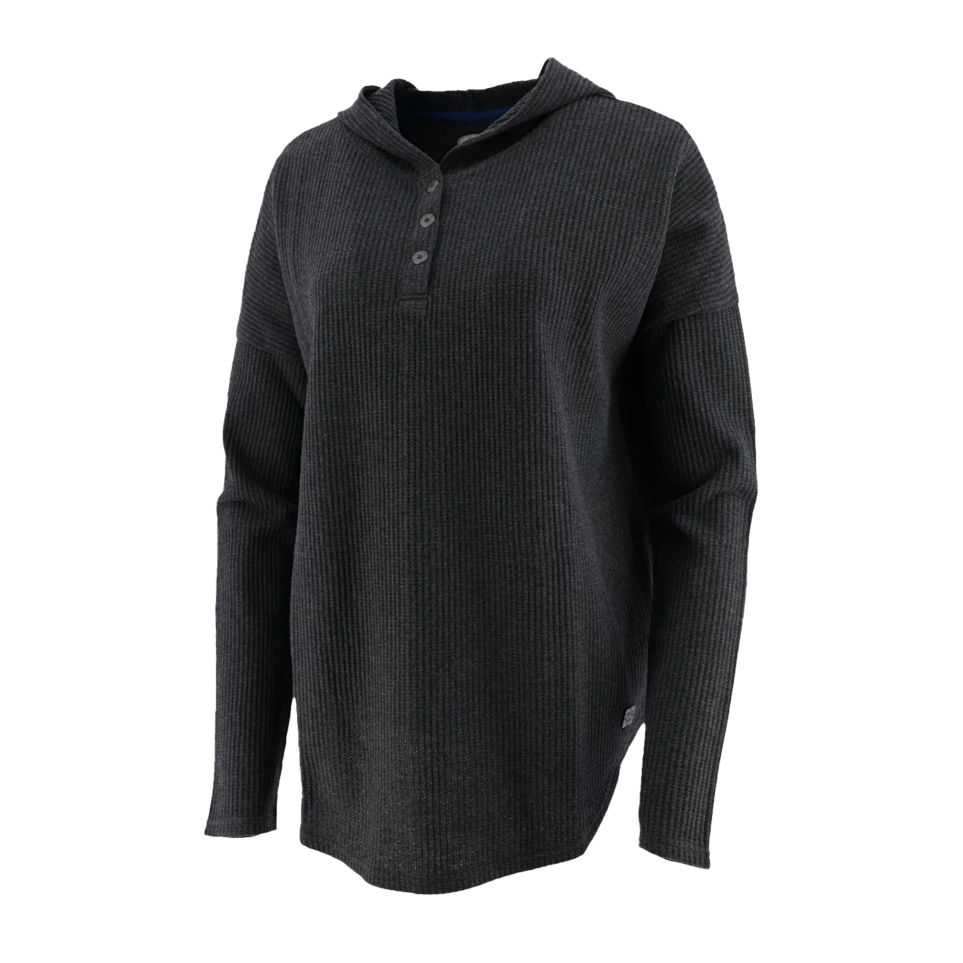 Built Ford Tough Womens Long Sleeve Thermal Henley Shirt with Hood Streetwear vibe