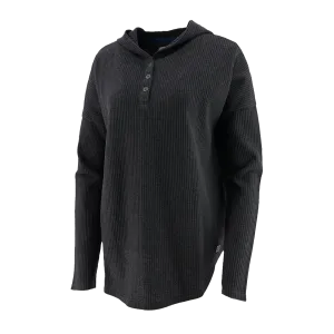 Built Ford Tough Womens Long Sleeve Thermal Henley Shirt with Hood Streetwear vibe