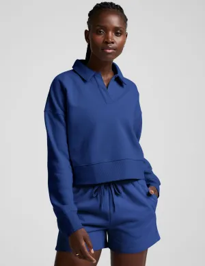 LuxeFleece Collared Sweatshirt Classic Relaxed Seasonal Layer