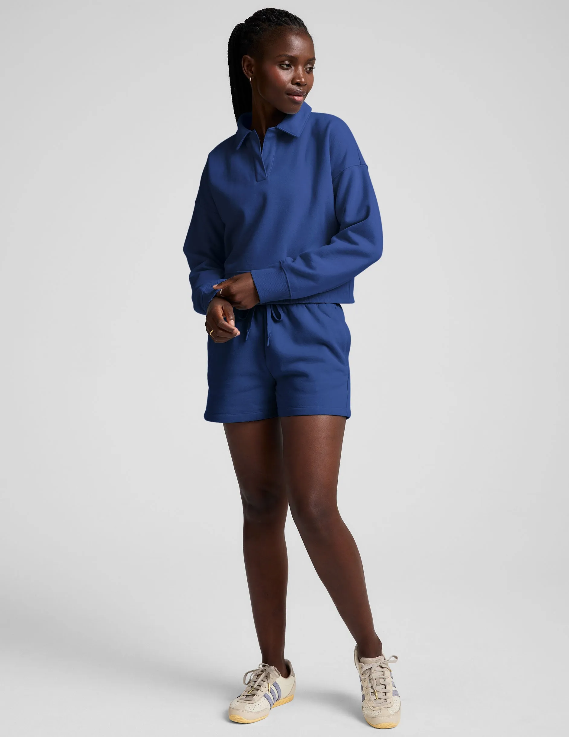 Summer LuxeFleece Collared Sweatshirt