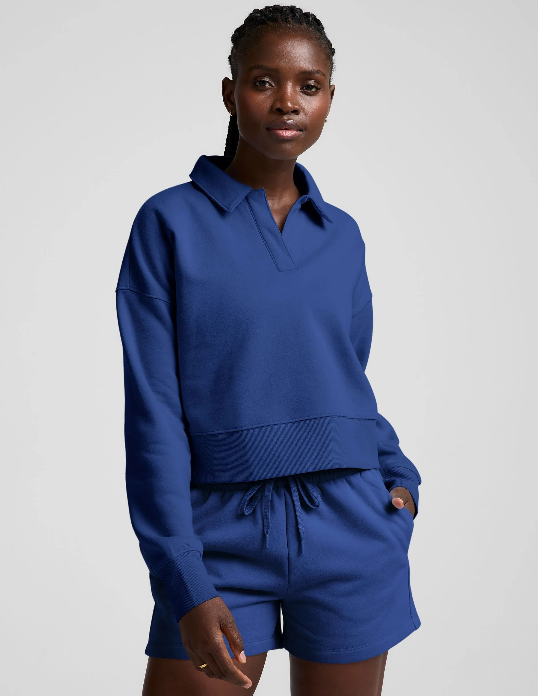 LuxeFleece Collared Sweatshirt Classic Relaxed Seasonal Layer