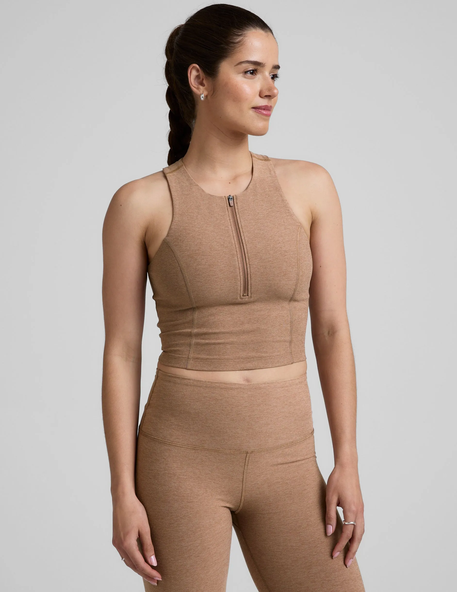 Comfortable lining Spacedye Move Up Cropped Tank