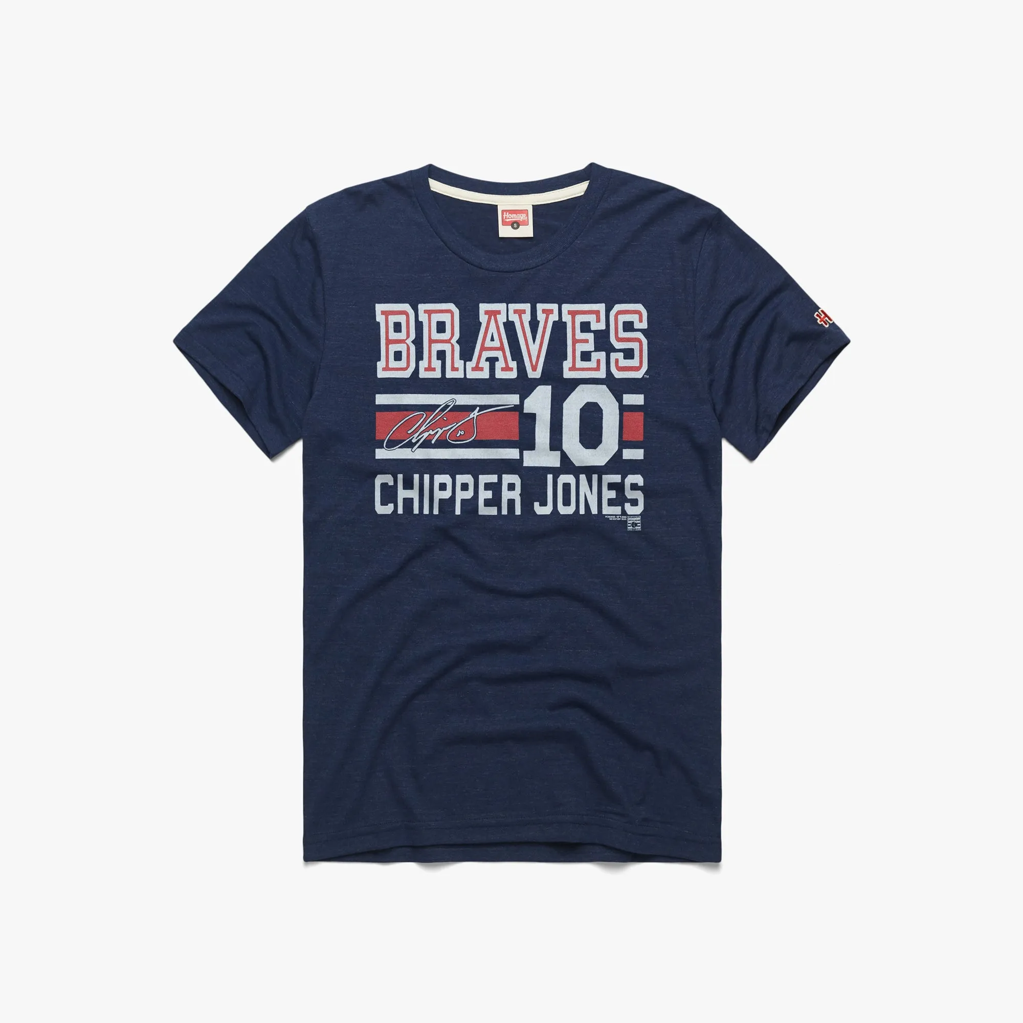 Braves Chipper Jones Signature Jersey Light Layer Natural Fiber Blend