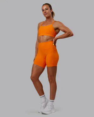 waterproof Fusion Ultra High-Rise 6" Short Pockets - Vibrant Orange