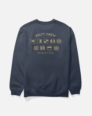 Call Sign Crew Fleece - Navy date night look