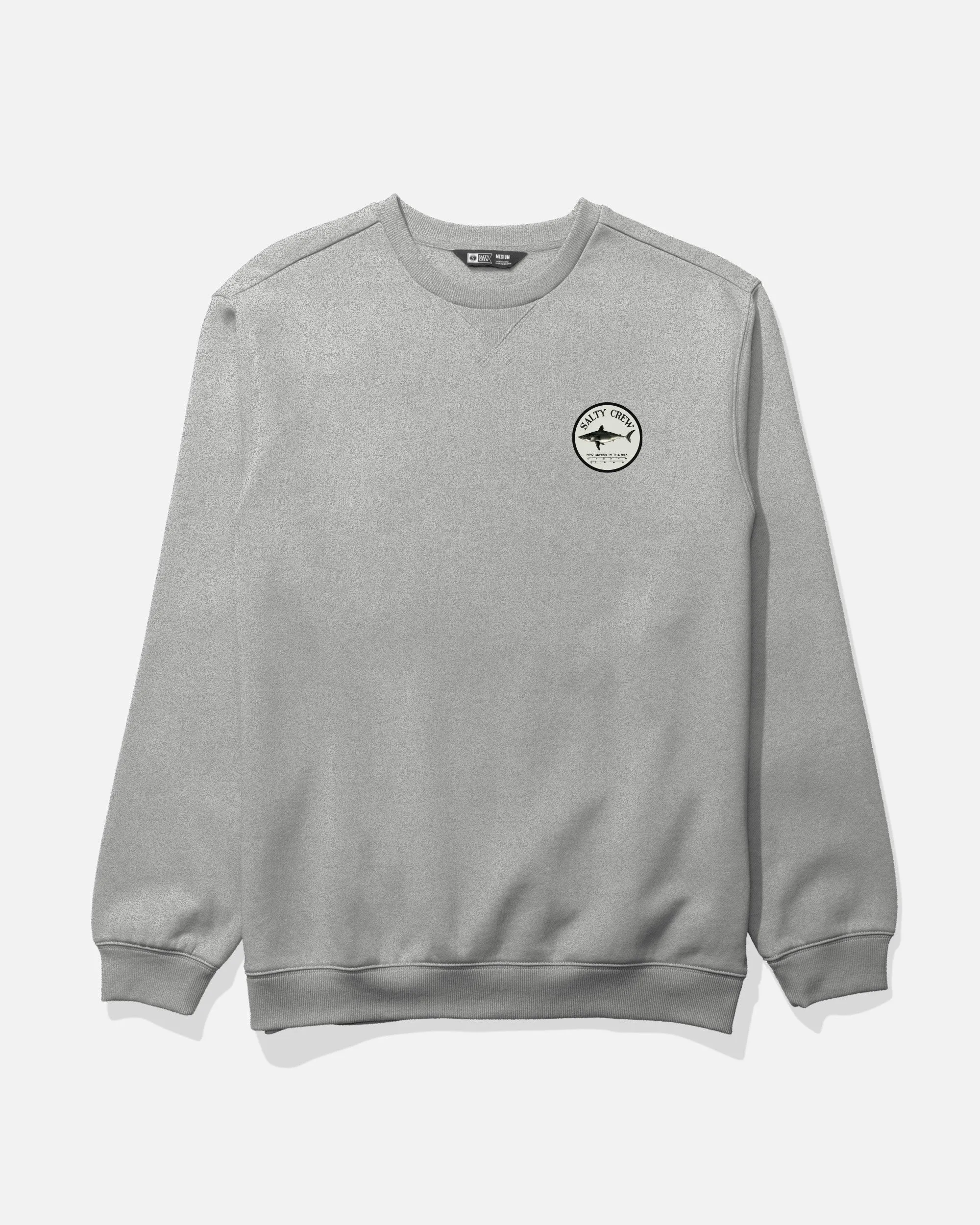 Crafted Crew Fleece - Athletic Heather patch accents