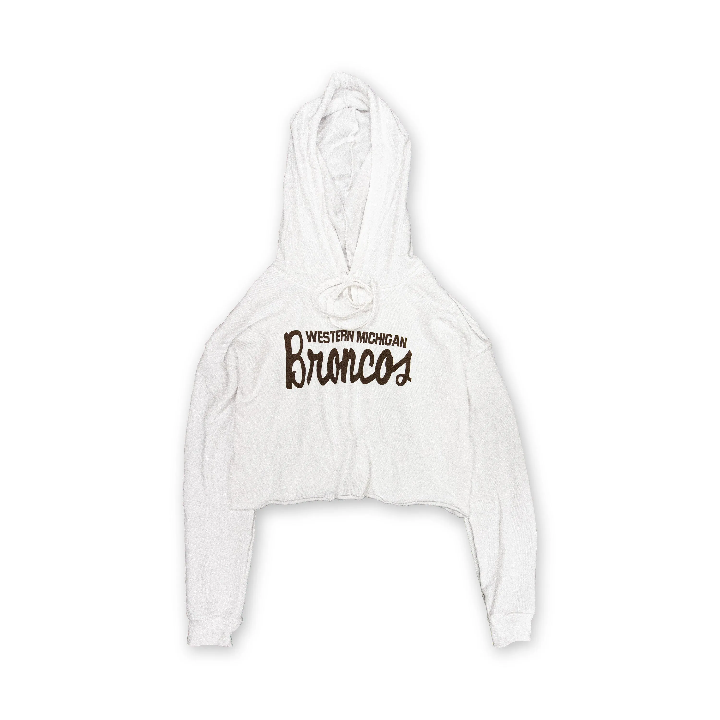Wrinkle-Resistant Seasonal Collection Western Michigan Script Broncos Women's Crop Hoodie