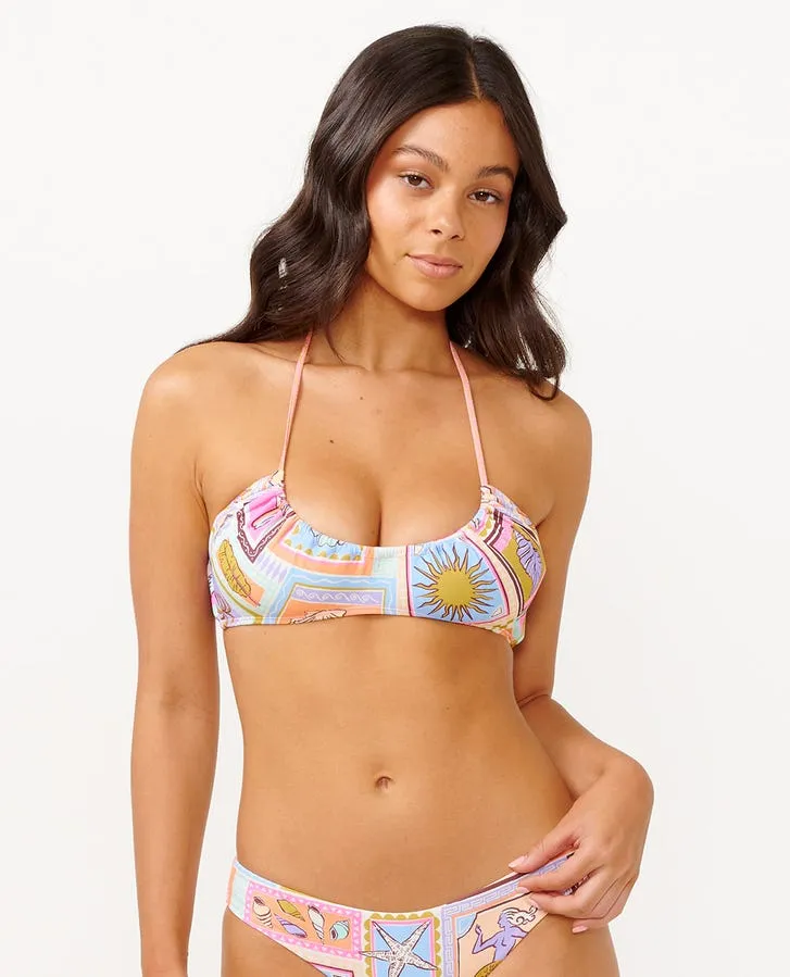 Rip Curl Beach Party Halter Crop Top-Multico High Density Weave