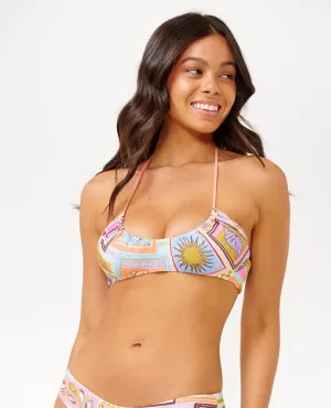 pack light Rip Curl Beach Party Halter Crop Top-Multico