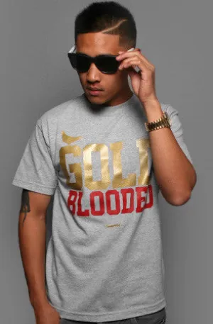 Comfy Top Gold Blooded (Men's Heather/Red Tee)