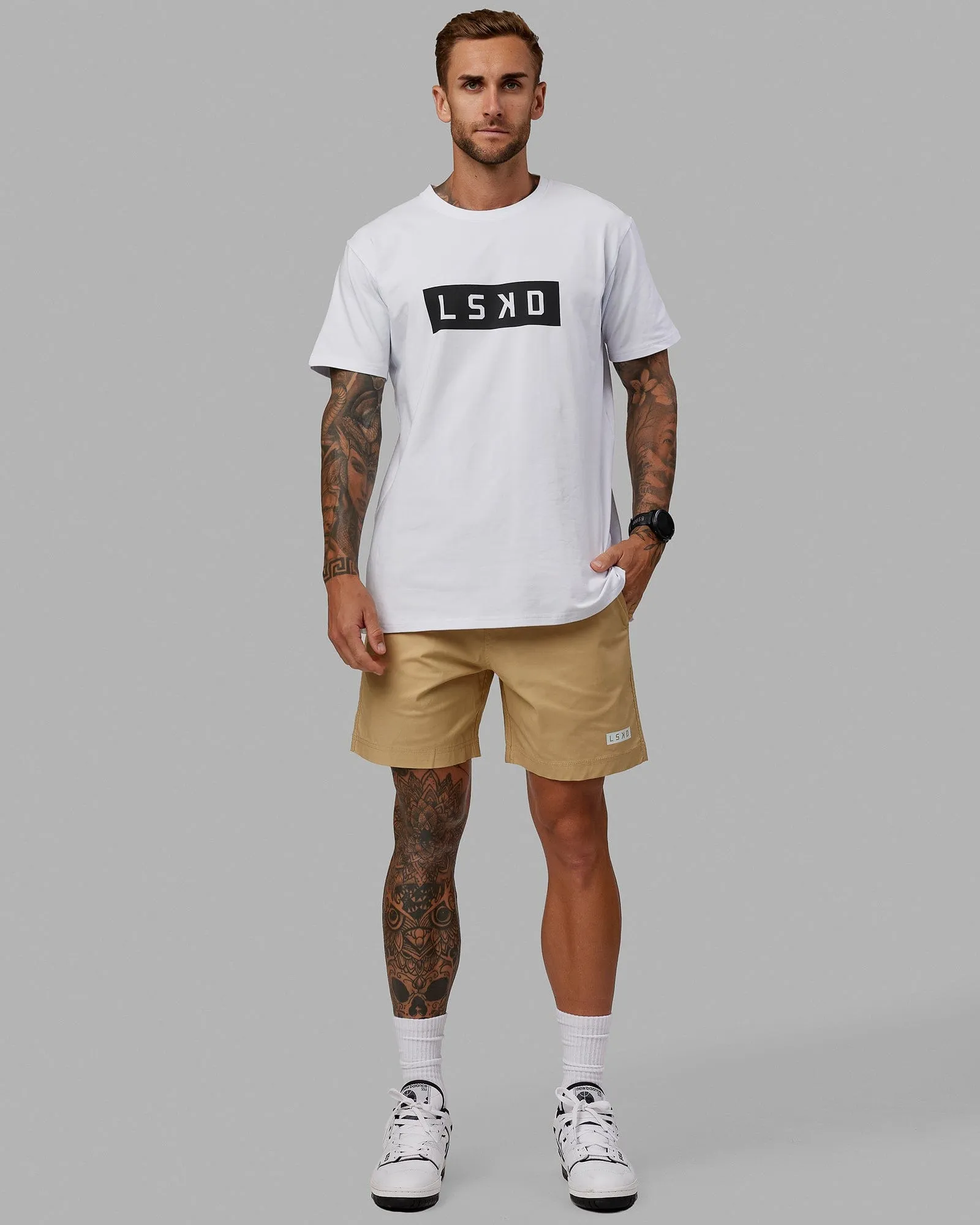 Running Shorts Daily 7" Short - Pale Khaki