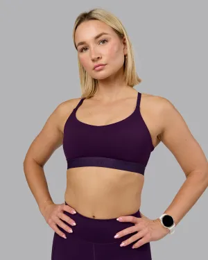 Define Sports Bra - Deep Purple Accessorized seams