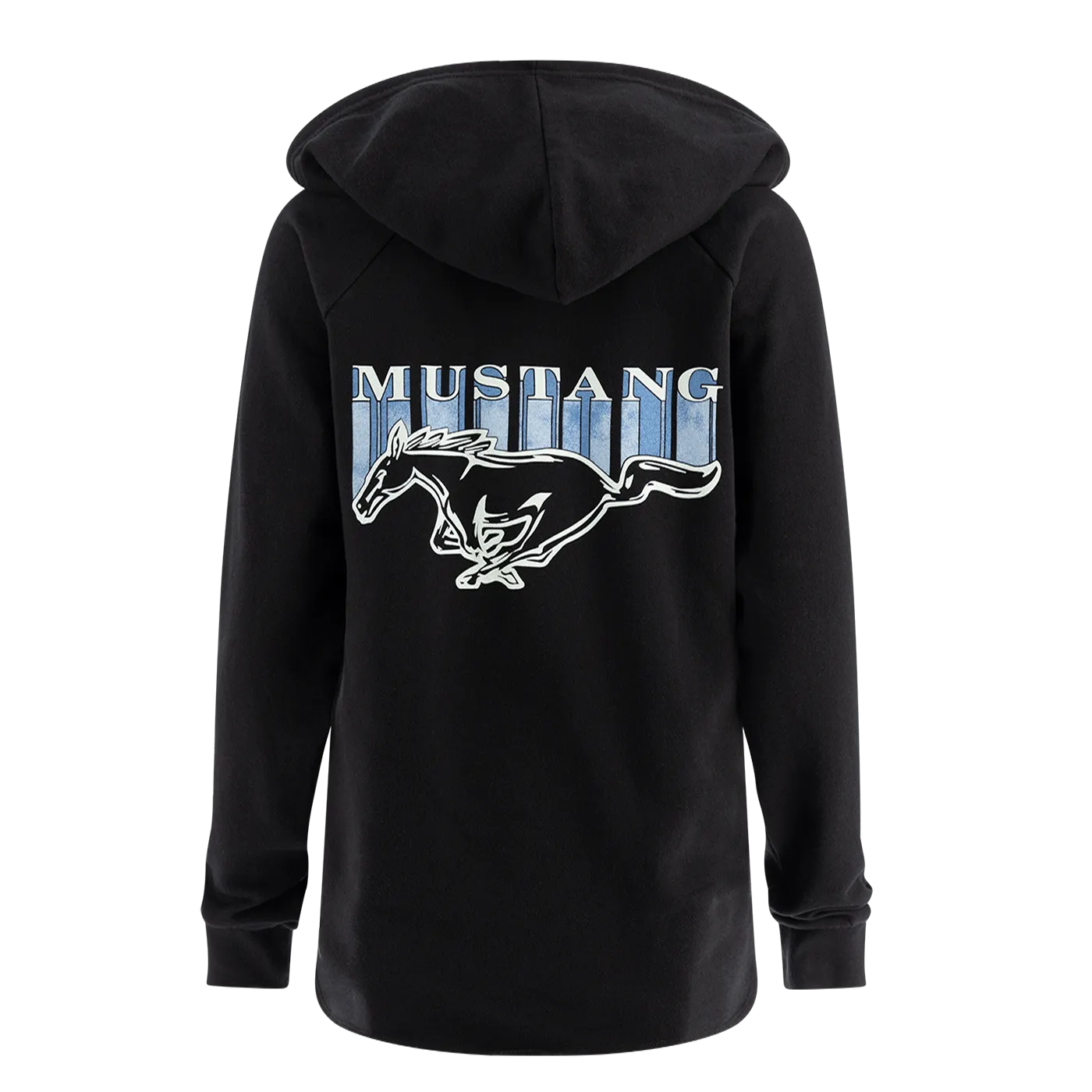 Ford Mustang Womens Pony Logo Black Graphic Hoodie Casual Basics